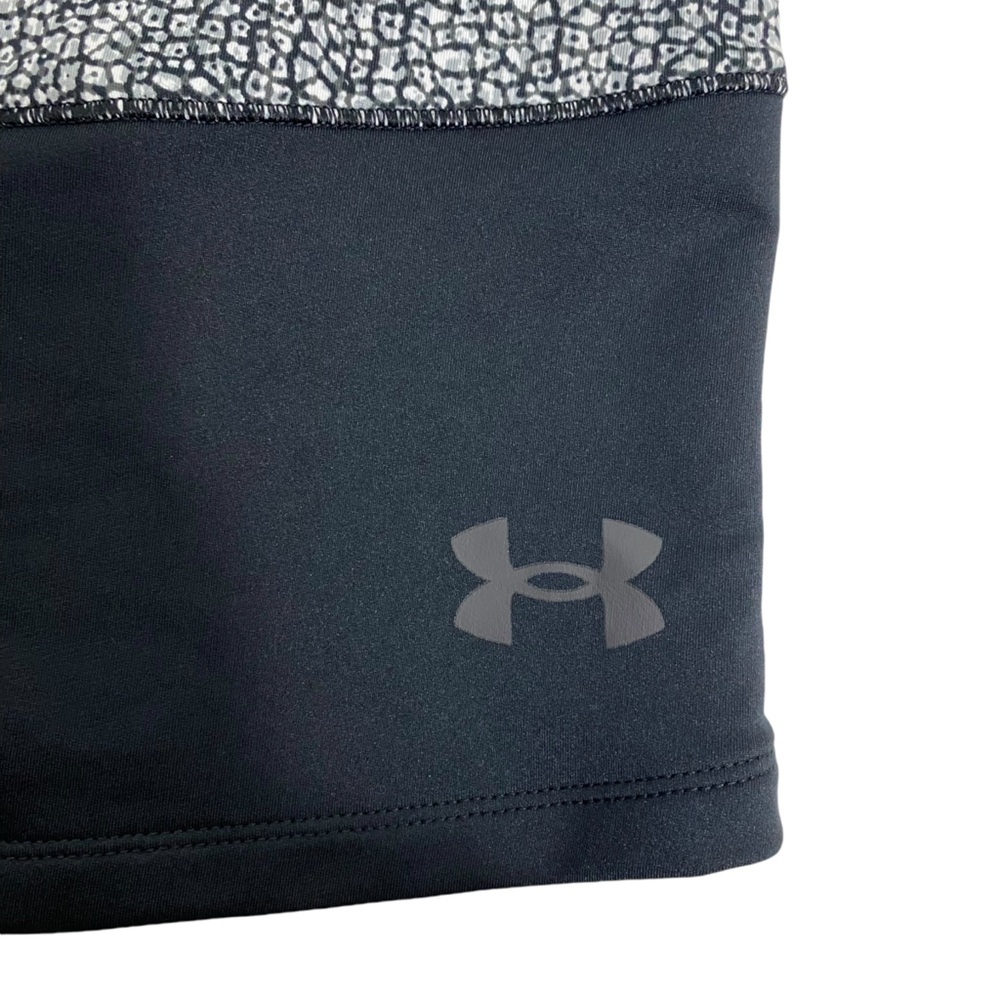 Under Armour Fitted Girls Sweatshirt Size Youth Large Crew Neck Black White - Picture 3 of 10
